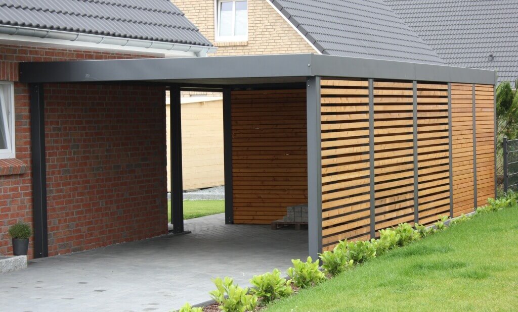 Enclosed Metal Carport Garage